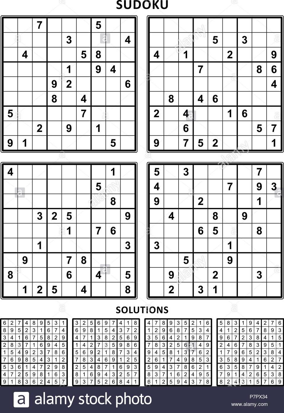 1 Sudoku Print 4 Per Page Worksheets Library