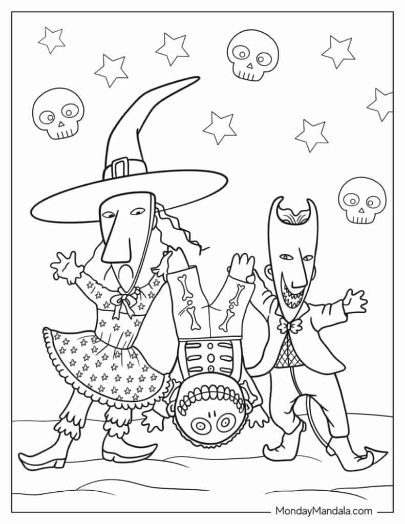 22 Nightmare Before Christmas Coloring Pages Free PDFs 
