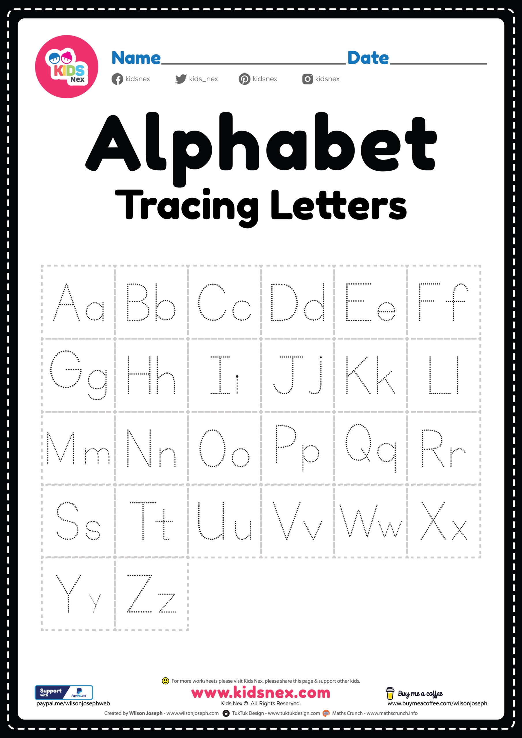 Free Printable Alphabet Tracing Pages