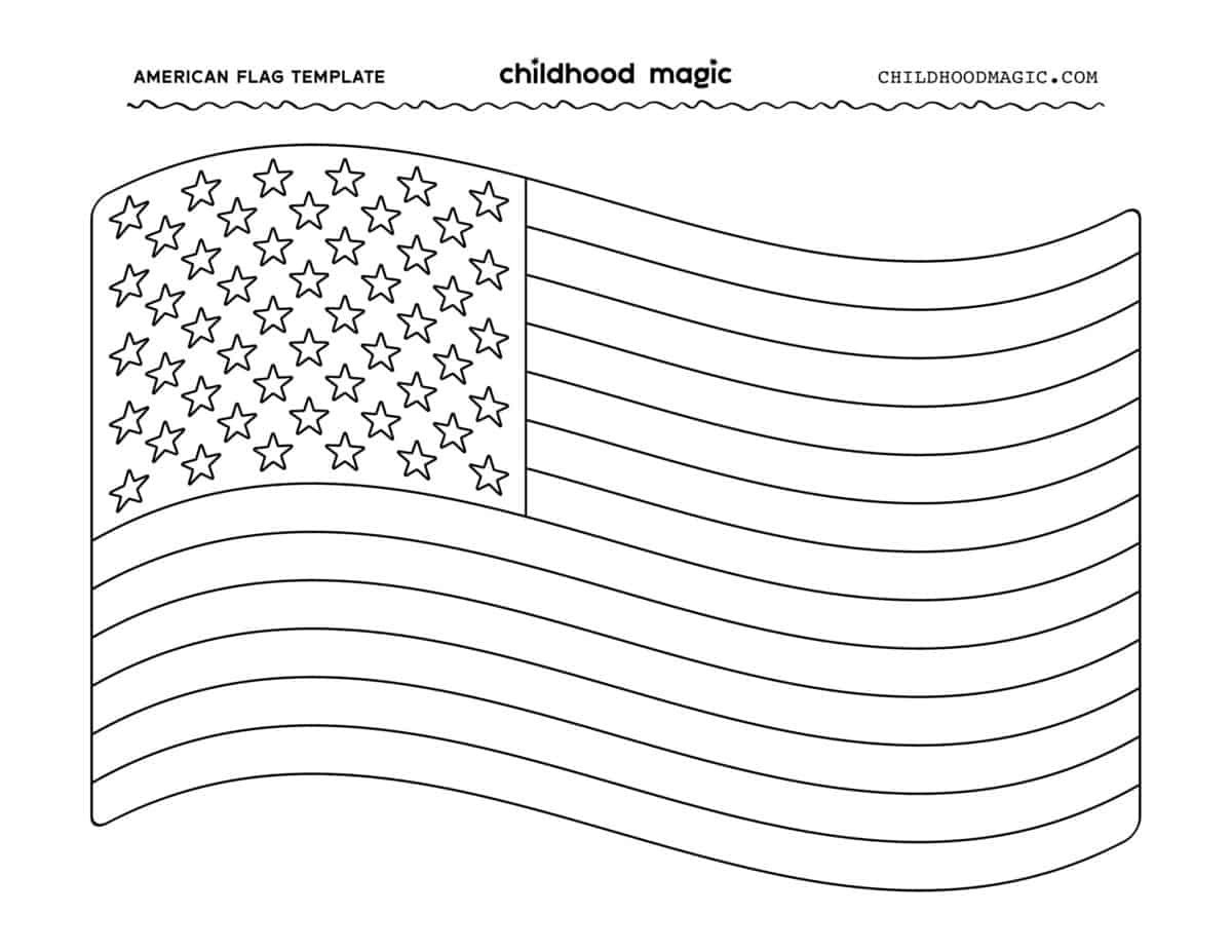 Full Page Free Printable American Flag