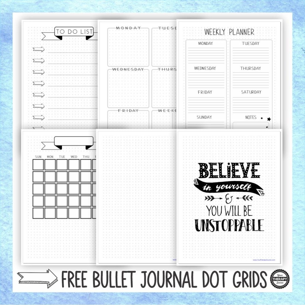 Free Printable Blank Bullet Journal Pages