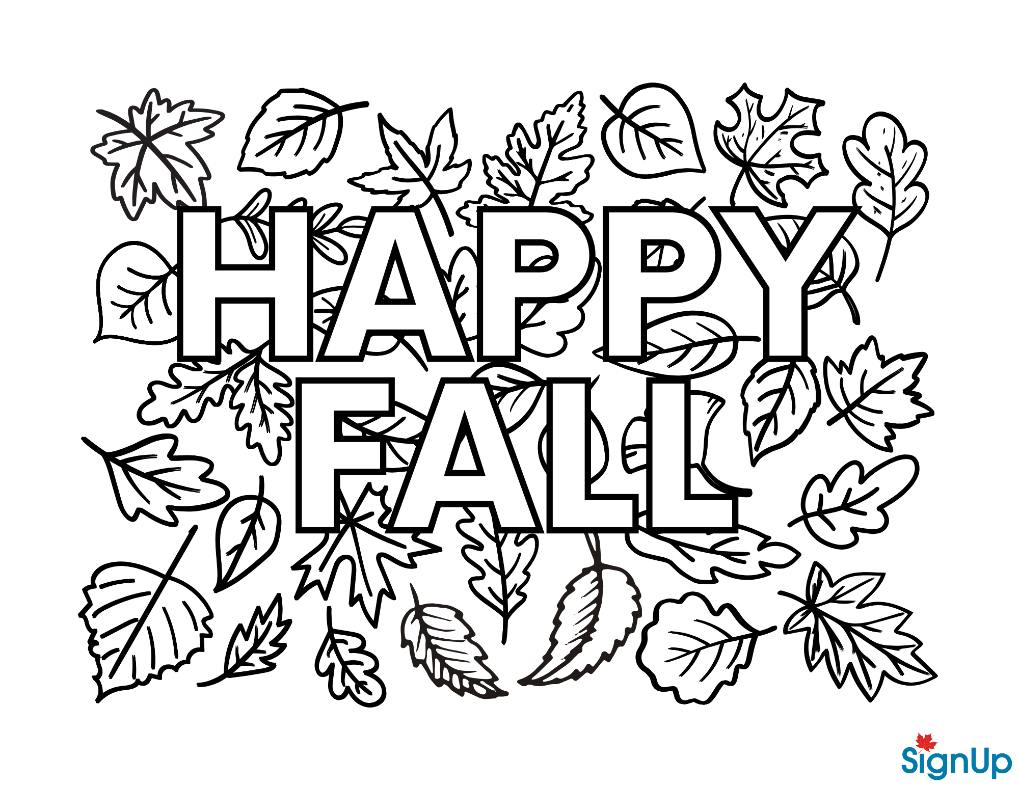 Fall Activity Sheets Coloring Pages SignUp
