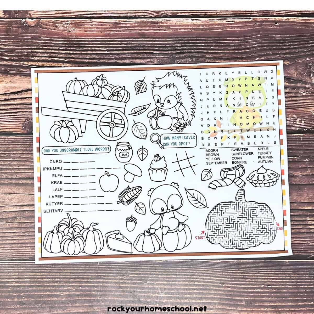 Fall Activity Worksheet To Celebrate The Season With Kids Free Rock Your Homeschool