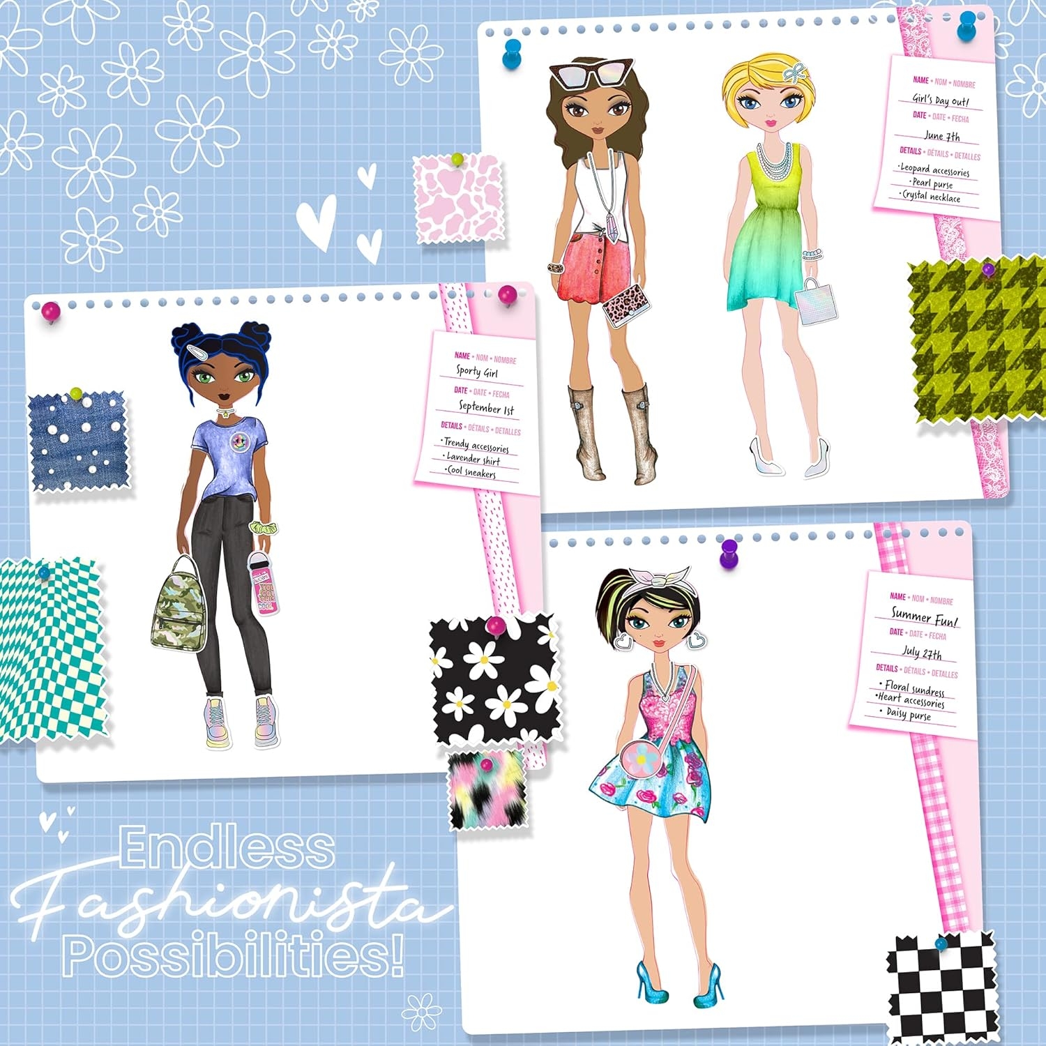 Fashion Angels Brandclub Fashion Angels Fashionista Sketch Set Includes Sketch Pad With Stencils Stickers Fashion Design Sketch Book For Girls Ideal Drawing Kit For Kids