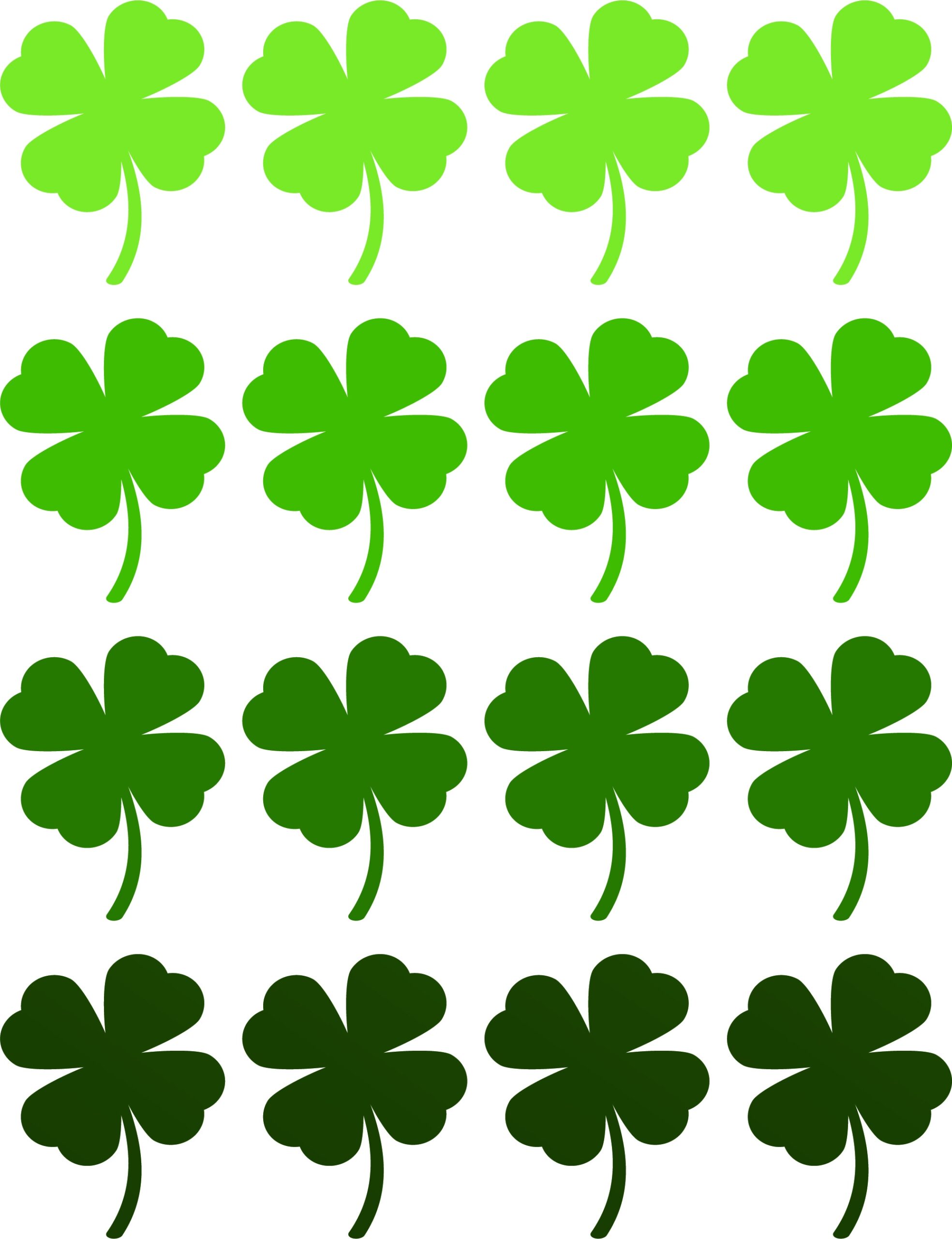 Printable Full Page Four Leaf Clover