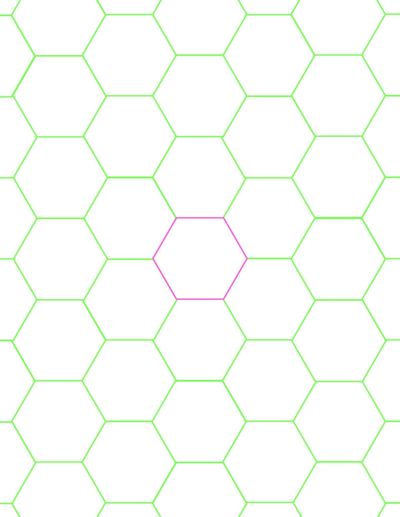 Free Printable 1 inch Hexagon Templates Grid Layout Graph Paper Printables Hub