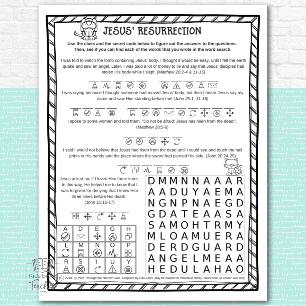 Free Printable Bible Activity Pages