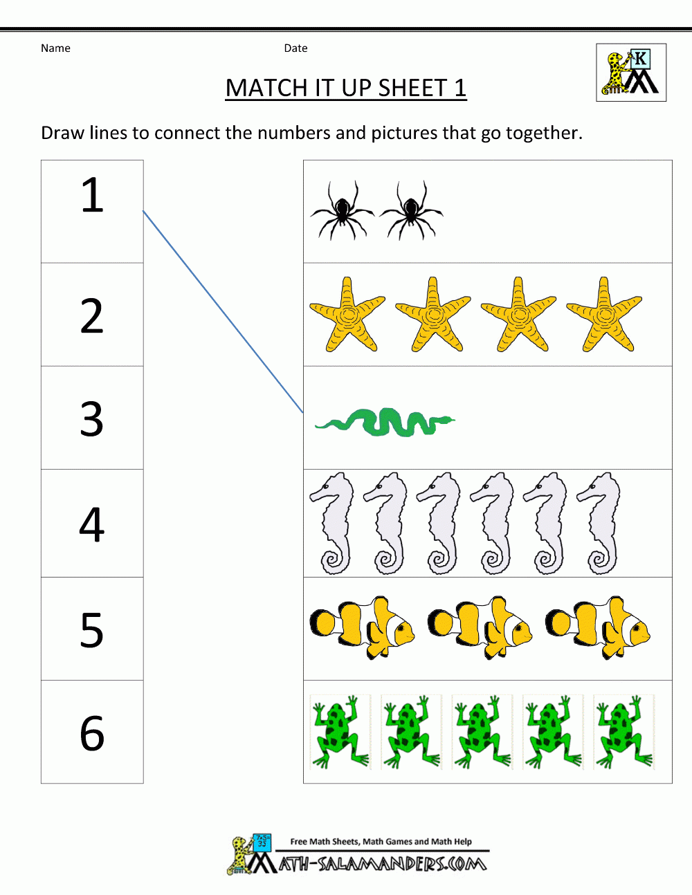 Printable Math Pages For Kindergarten
