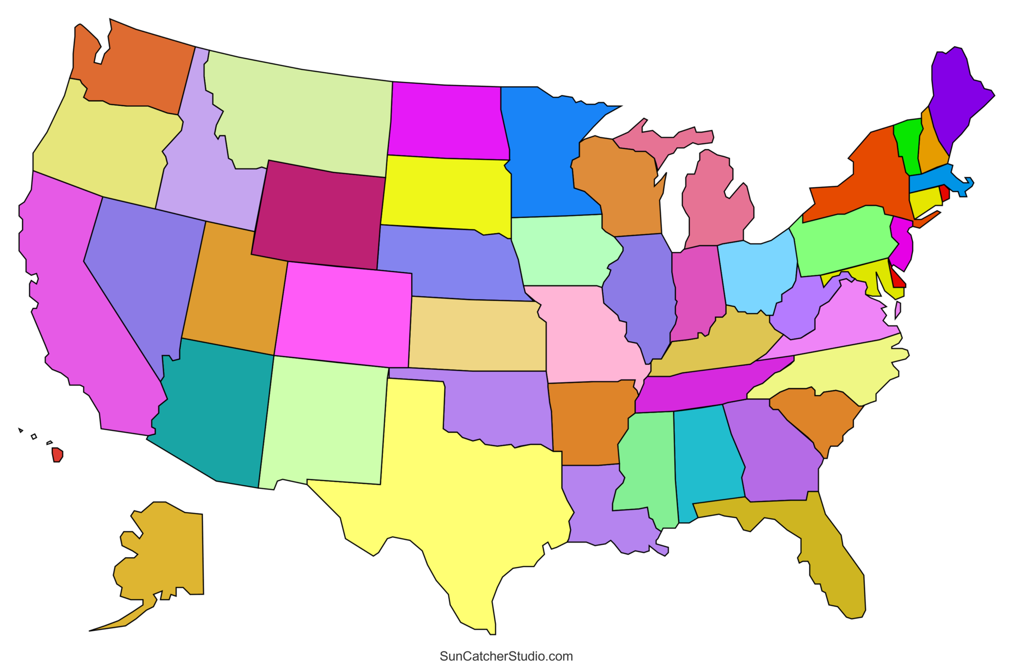 Full Page Printable Map Of Usa