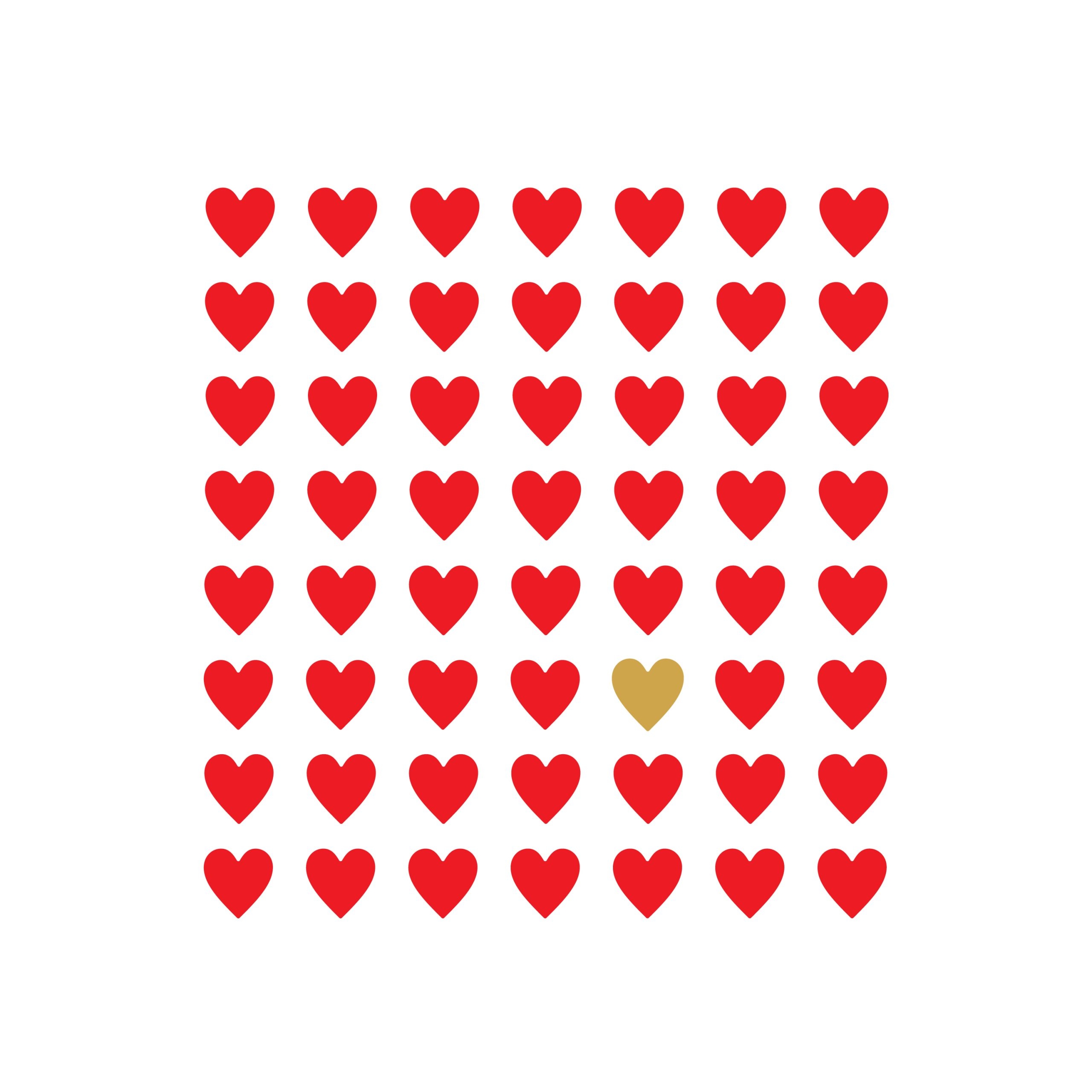 Full Page Heart Printable Red Hearts